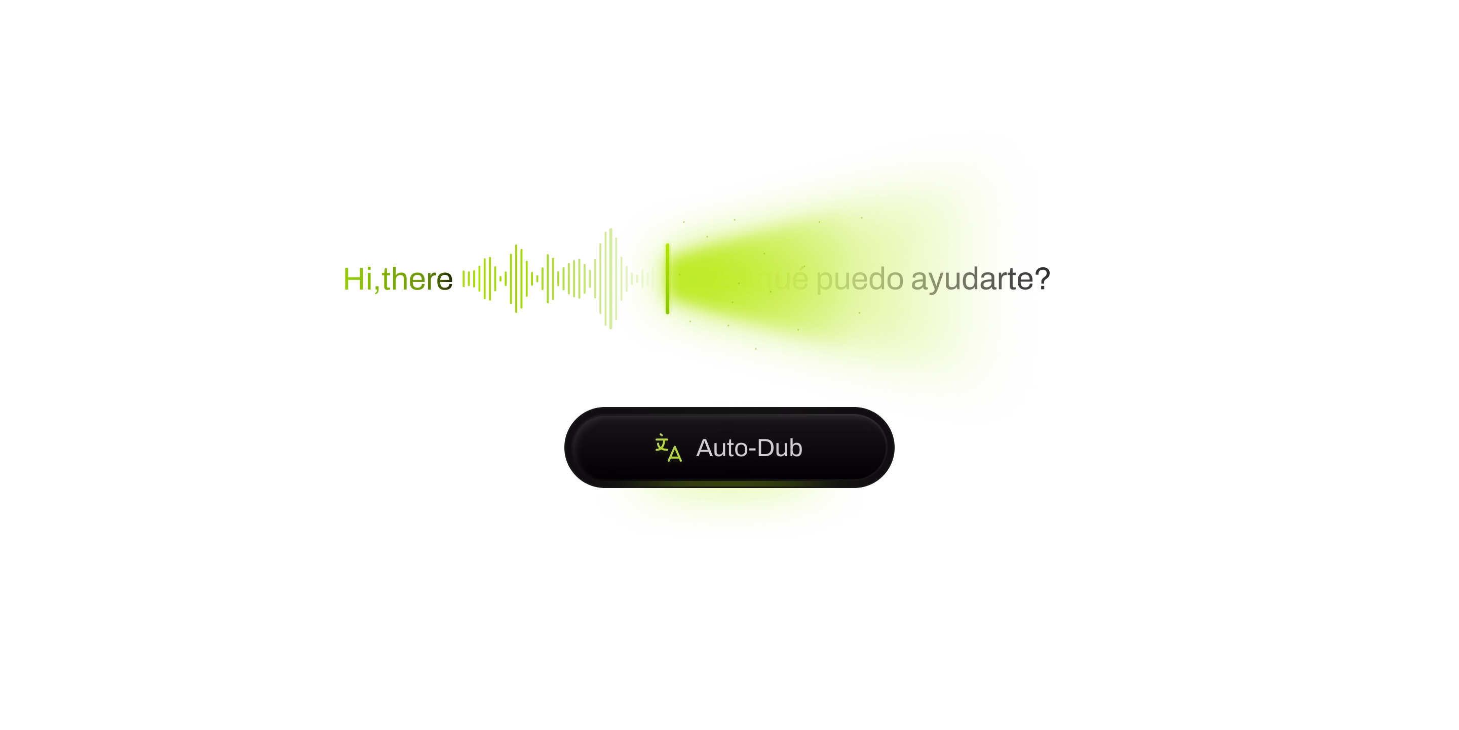 Speech waveform dubbed into Spanish